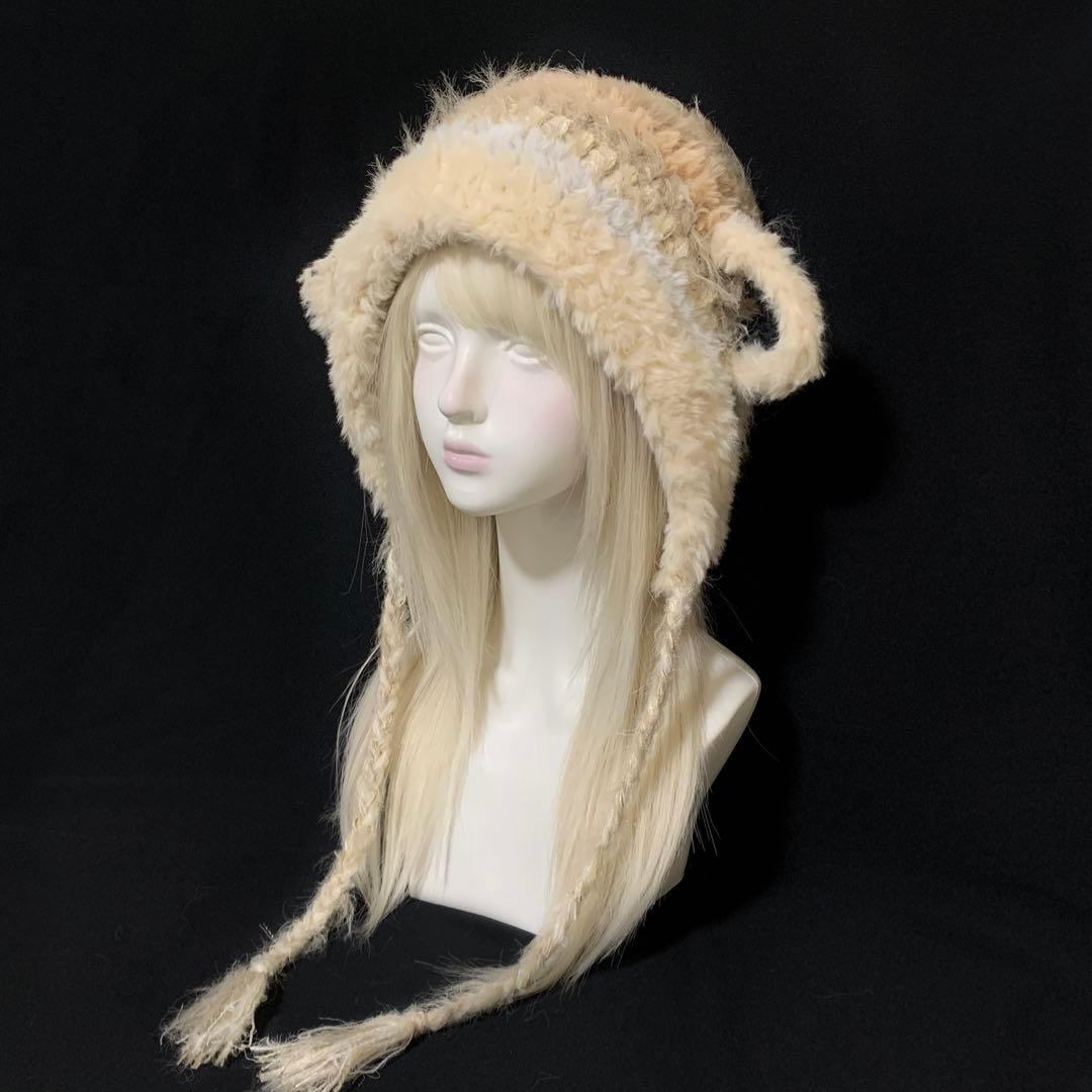 【ぎゅな】垂れ耳ボンネット イヤーマフ