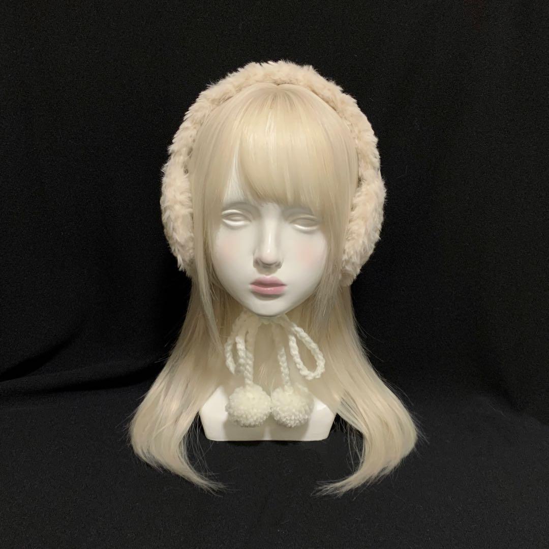 【ぎゅな】垂れ耳ボンネット イヤーマフ