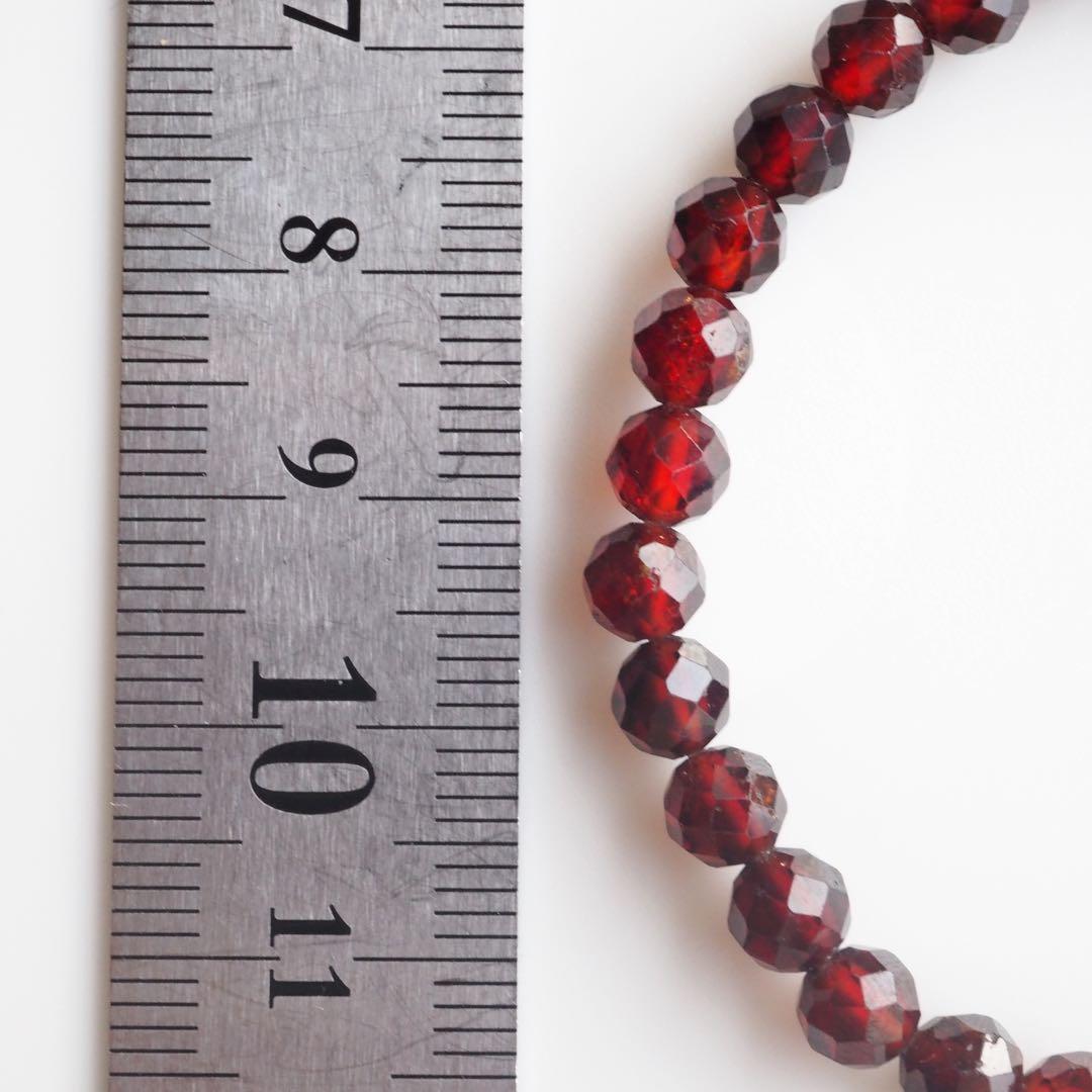 【ほぅ】宝石質ガーネットのシンプルゴムブレスレット