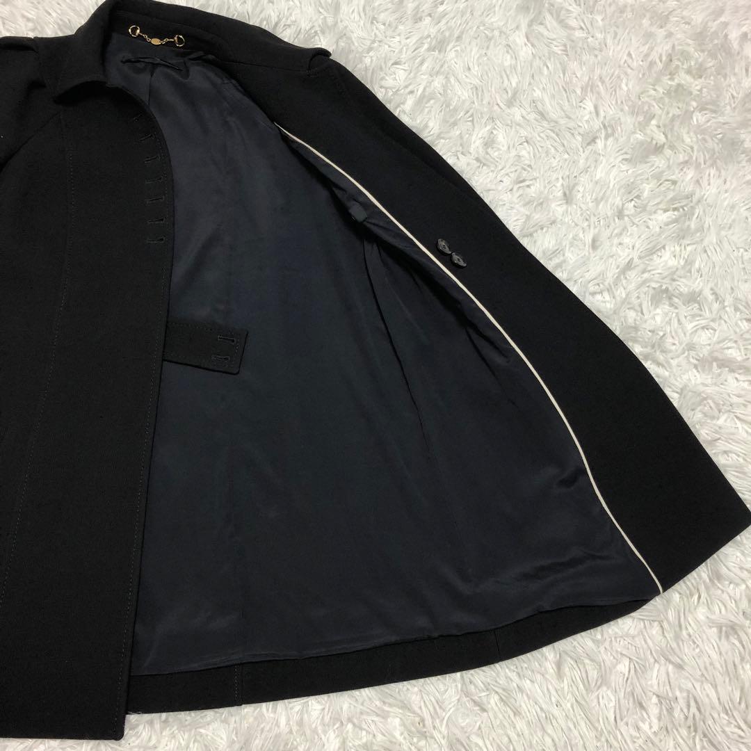 美品　GUCCI ウールコート　金ボタン　ブラック　裏地シルク100%