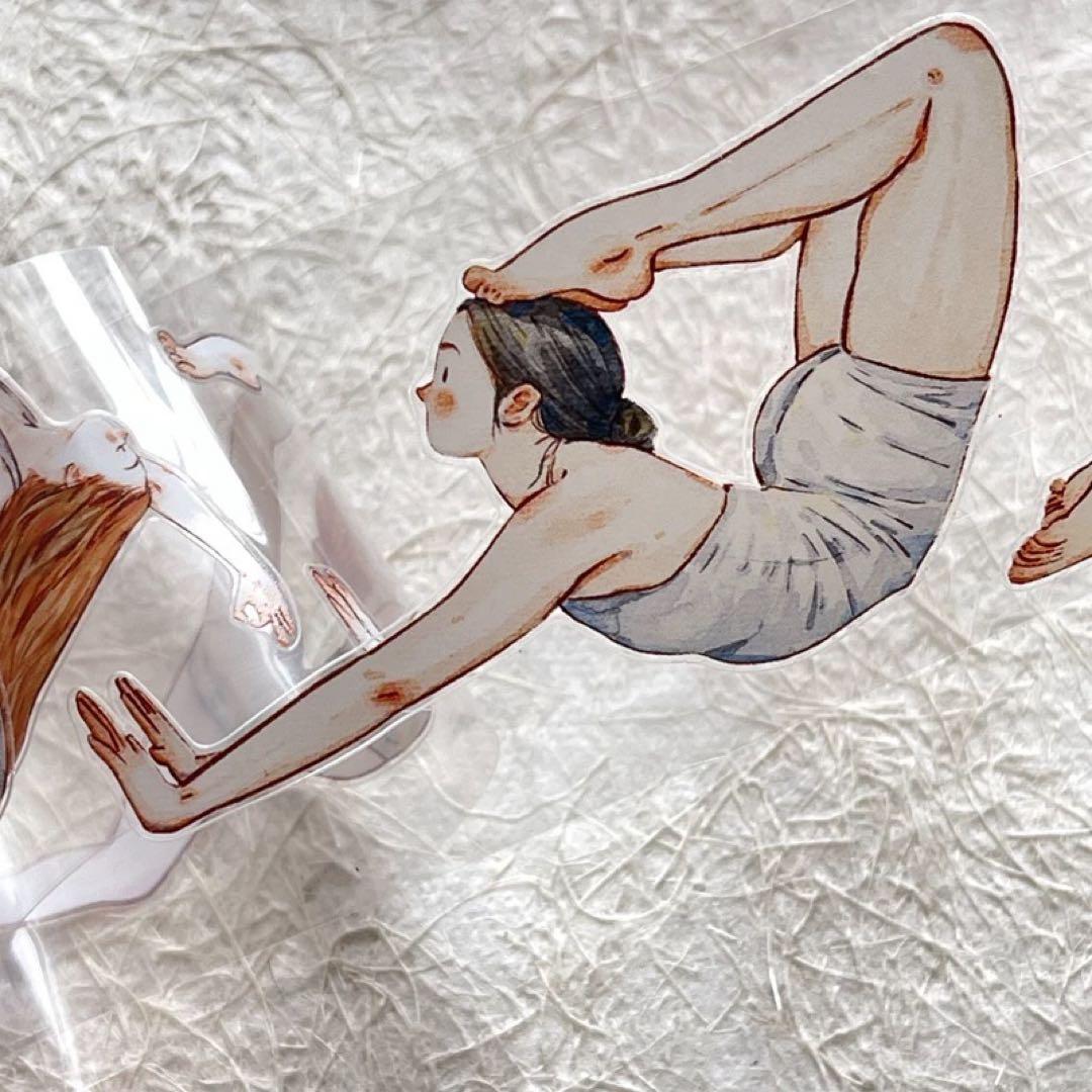 新品　DINGDING　25#Yoga　PET霧面型抜きマステ切り売り　1ループ