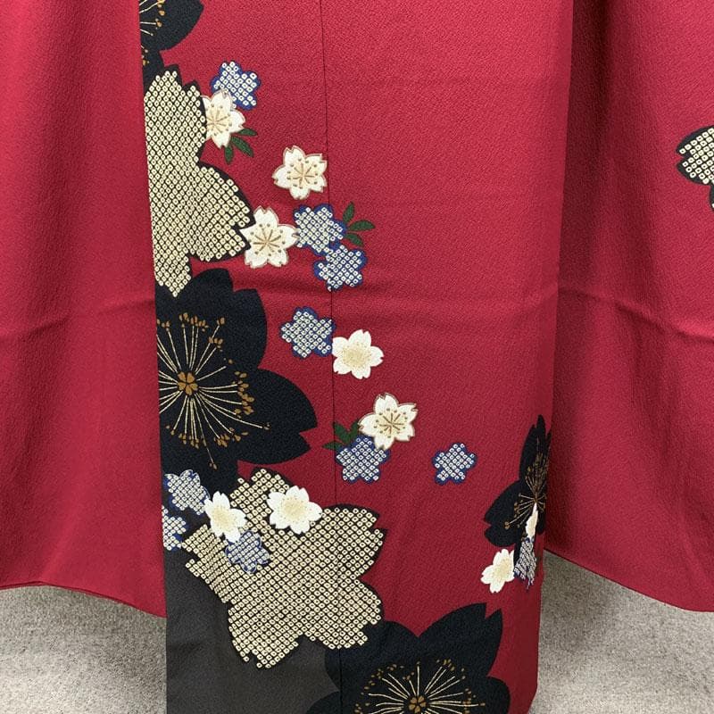 506z16☆鈴乃屋 振袖 古典柄 モダン シンプル 金彩☆美品 成人式 結婚式