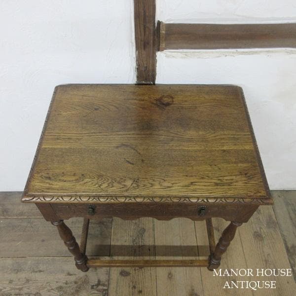 イギリス アンティーク 家具 ホールテーブル コンソール 花台 木製 6278d