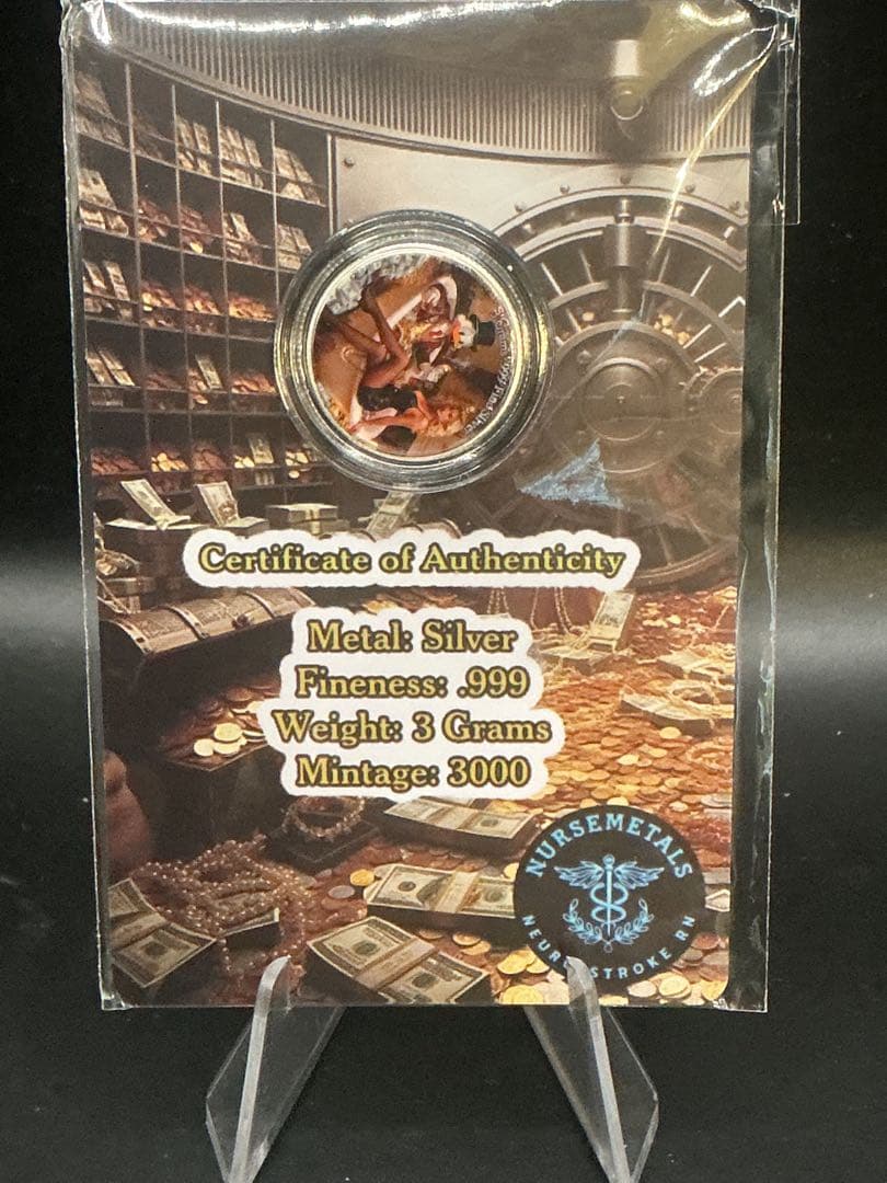 スクルージ・マクダック 3g 純銀ラウンド（専用ブリスター入り）