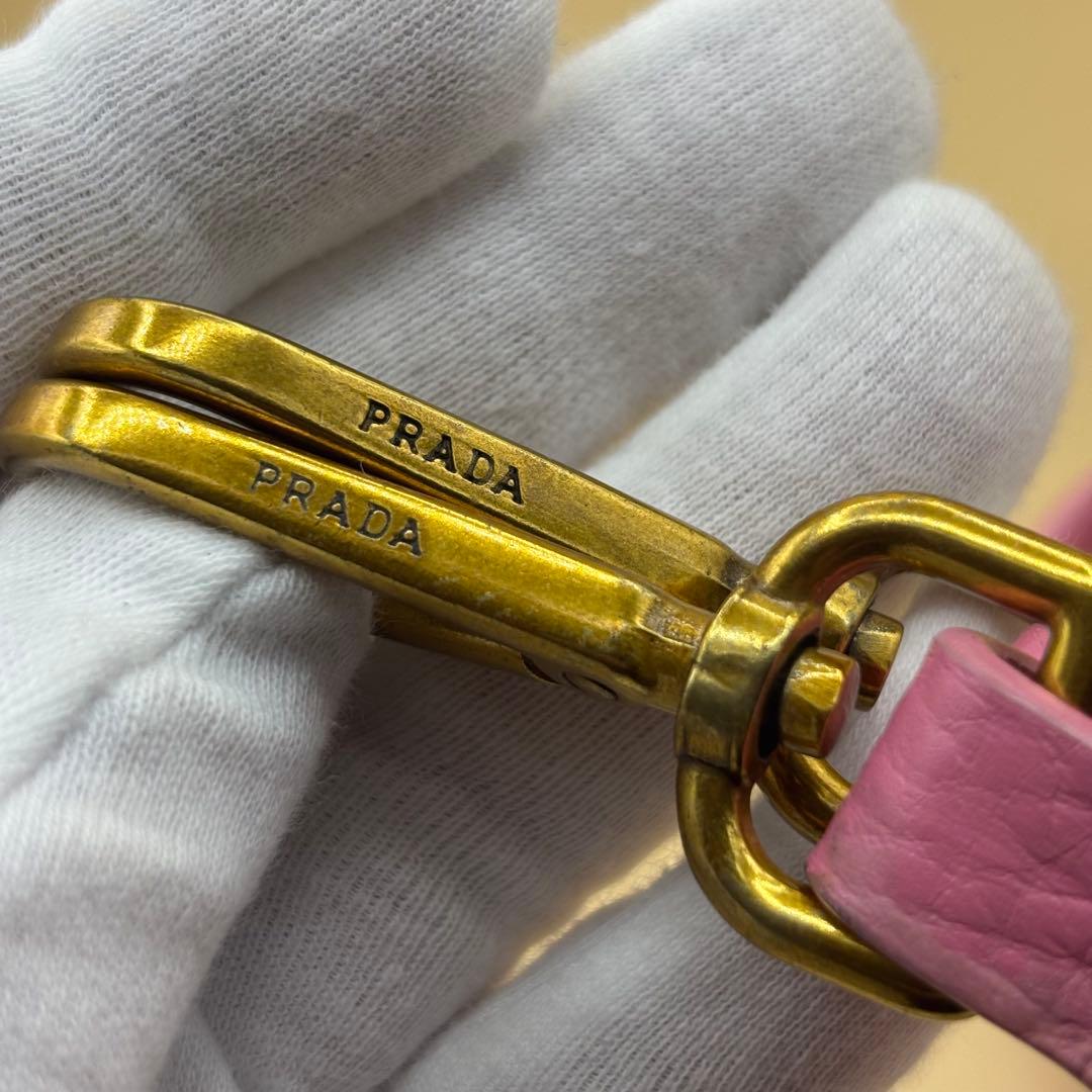 PRADA プラダ レザー ハンド ショルダー バッグ ピンク