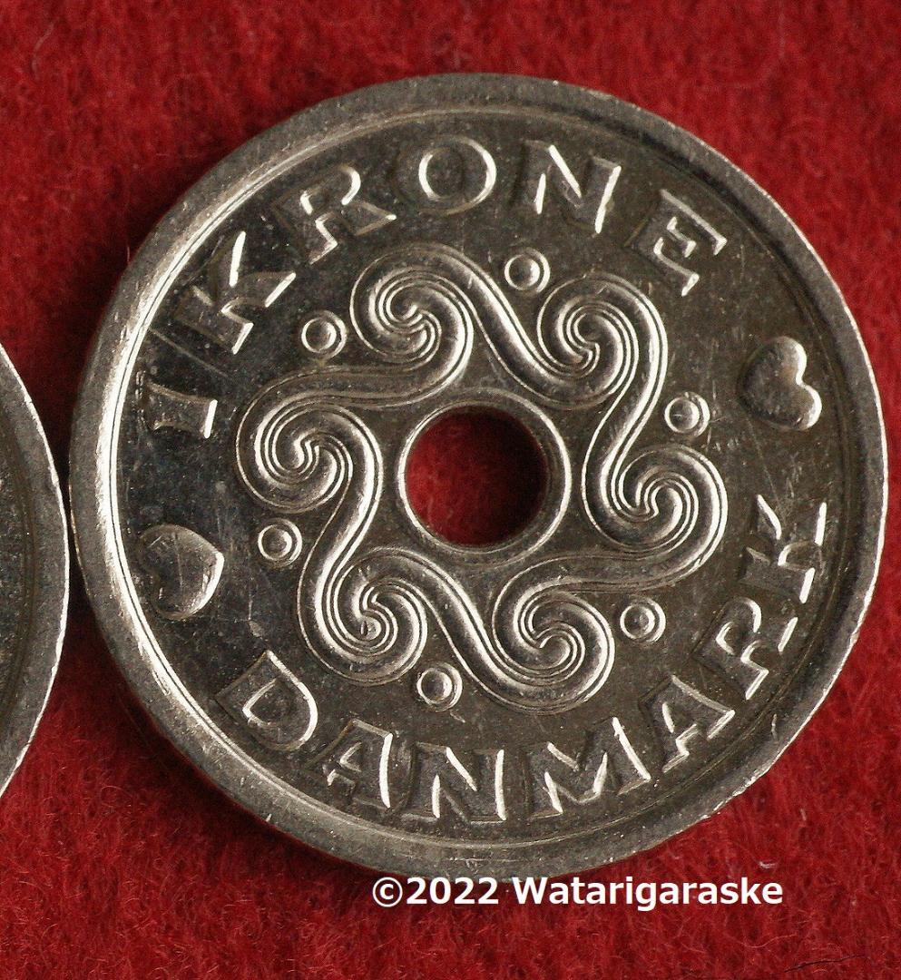 〒★デンマーク1クローネｘ50枚★1992-95年版流通品★