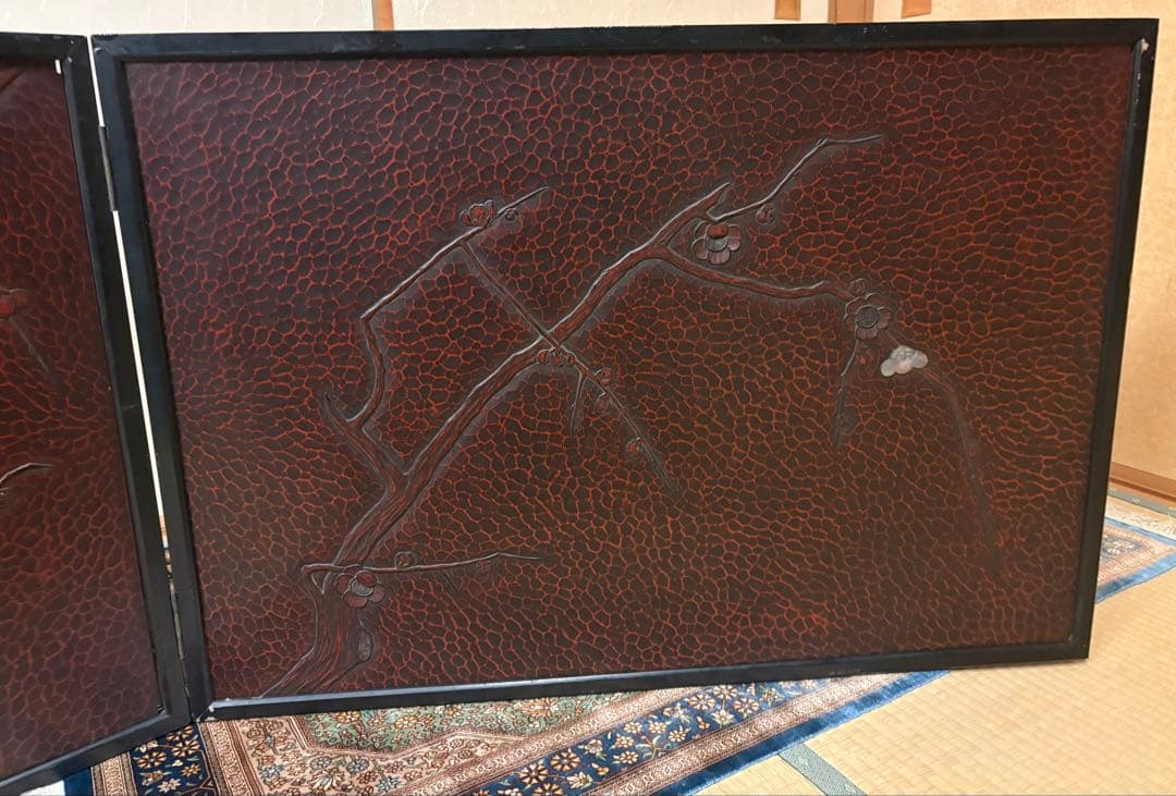 鎌倉彫　風呂先屏風