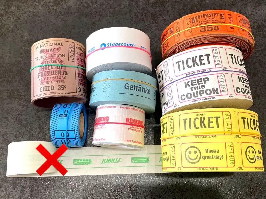 海外　中古　ロールチケット　バラ売り可‼️