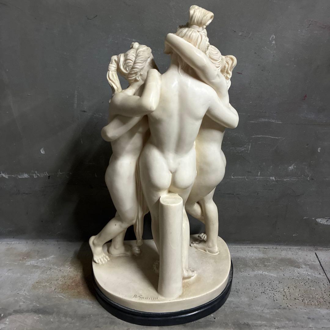 A SANTINI ギリシャ神話 三美神像 裸婦像 西洋彫刻 ITALY