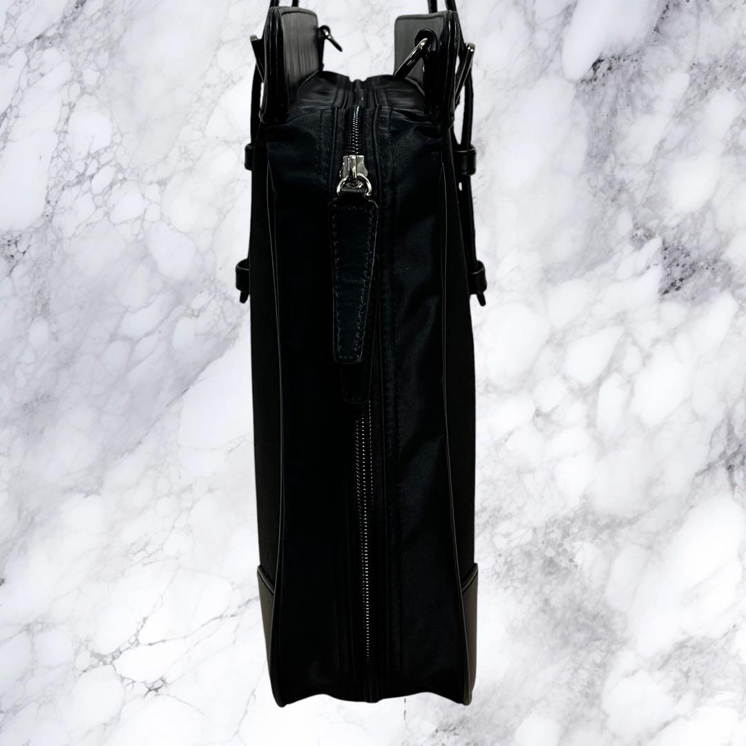 極美品 タケオキクチ 2way ビジネスバッグ ショルダーバッグ 本革 ナイロン