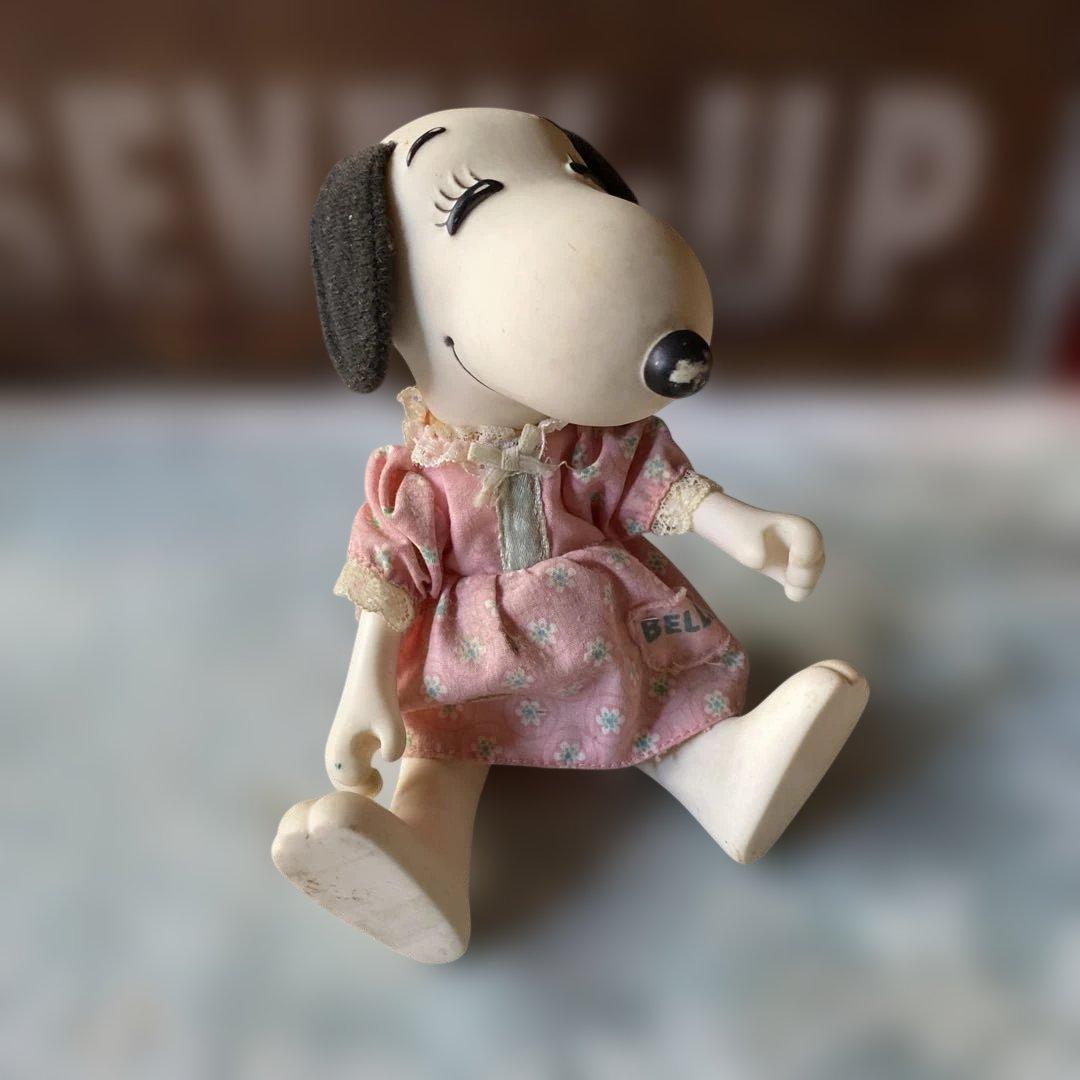 1958's スヌーピー ベル　ドール ピンクの花柄ドレス