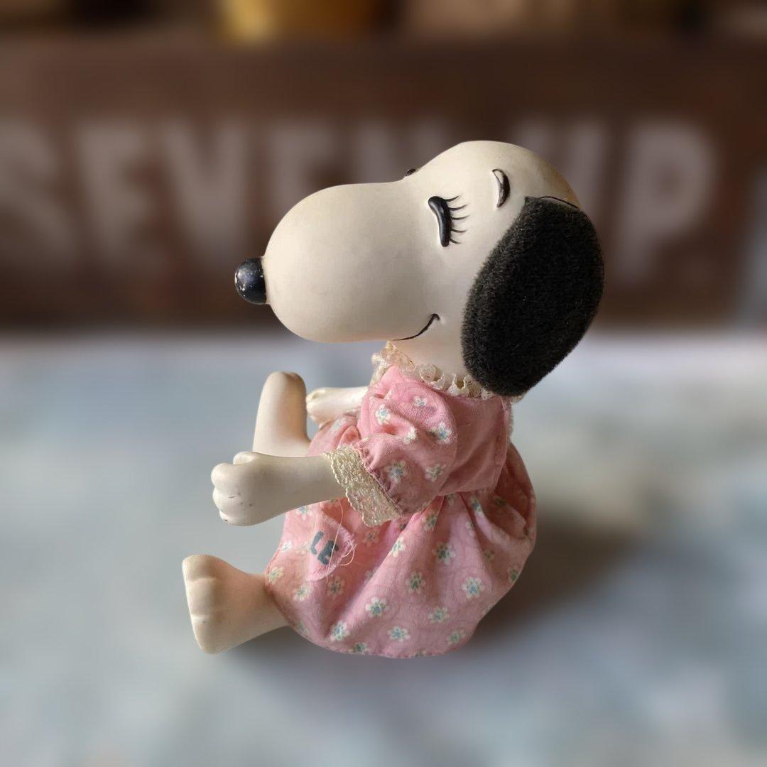 1958's スヌーピー ベル　ドール ピンクの花柄ドレス