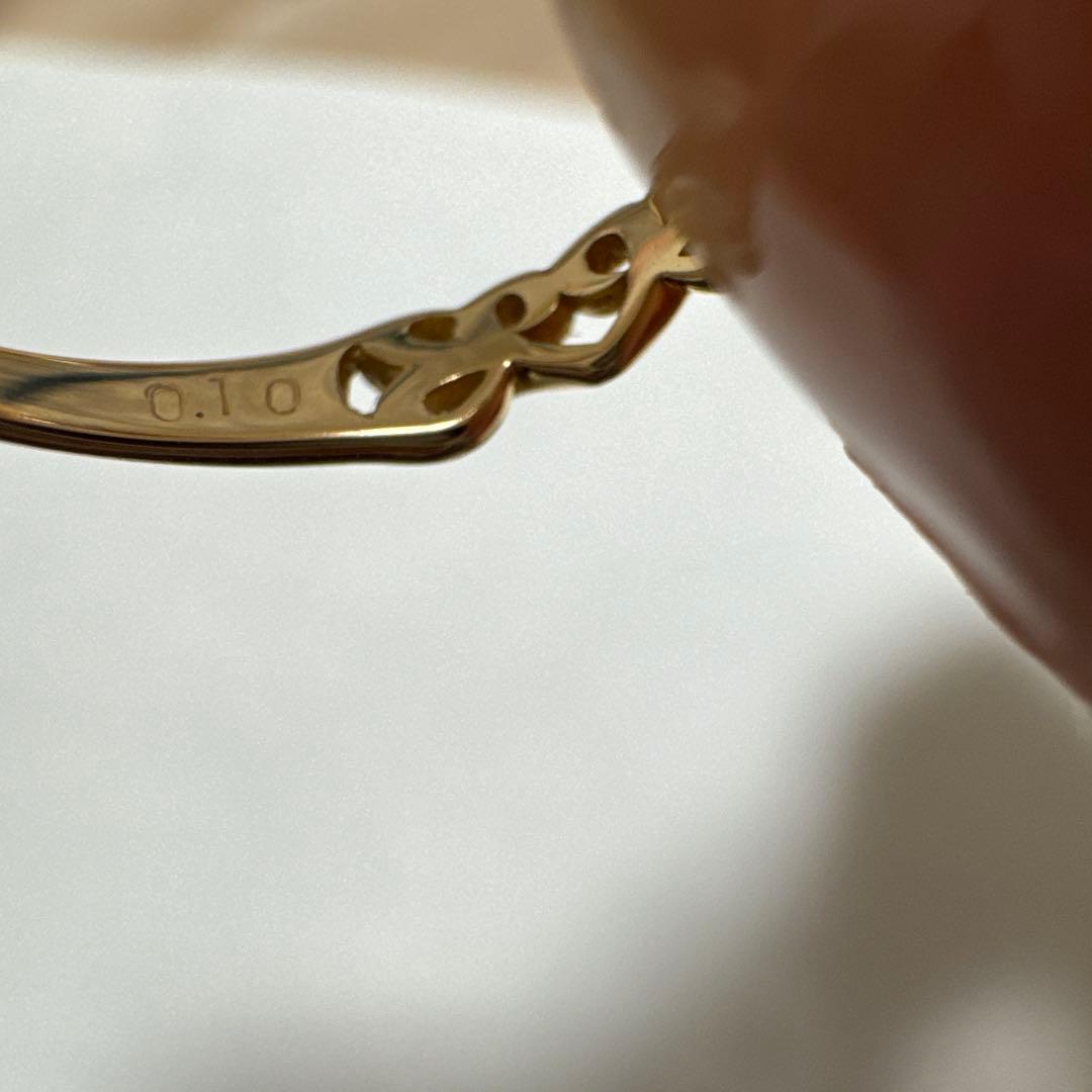 K18ダイヤモンドハートリング