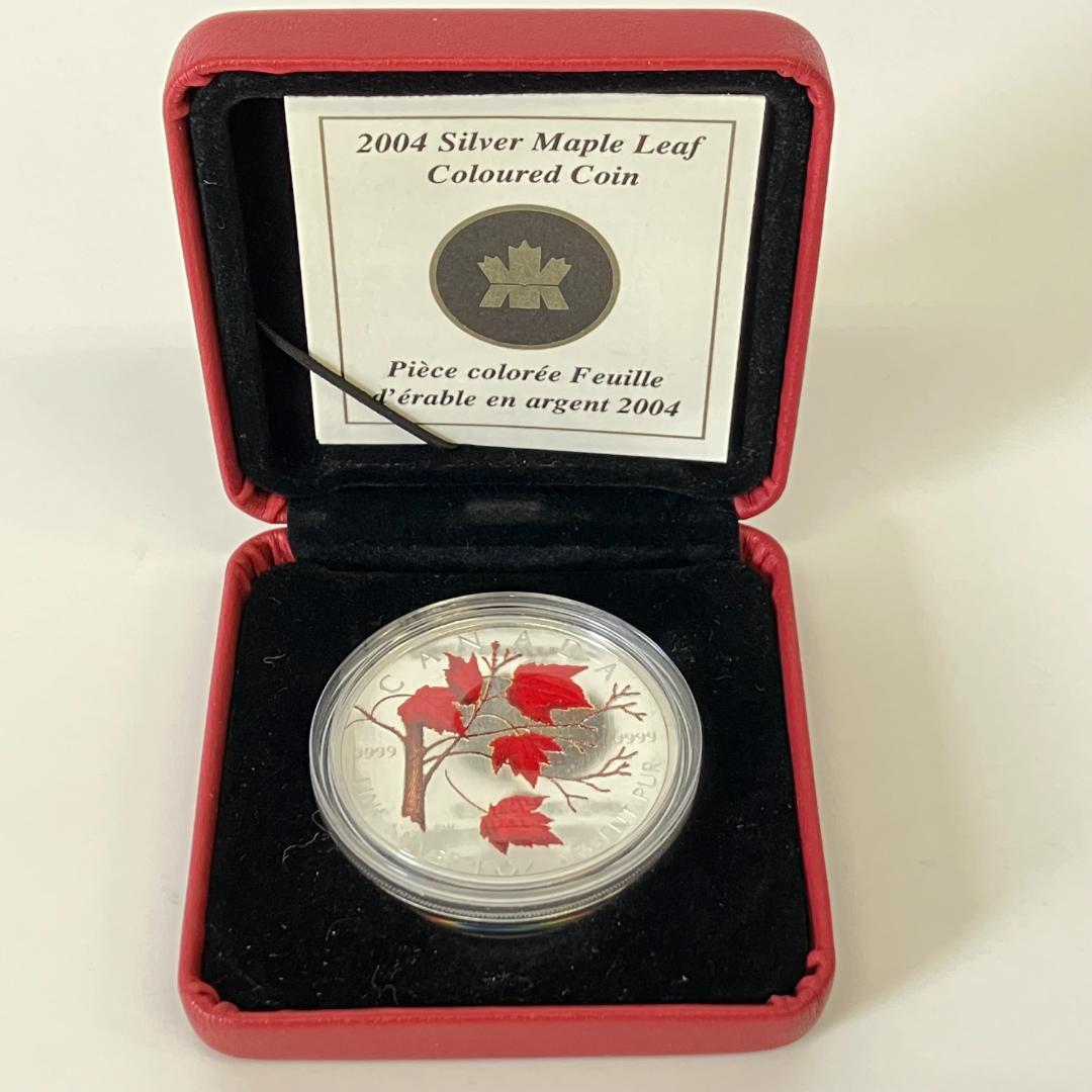カナダ王立造幣局発行 メイプルリーフ硬貨 カラー 2004年