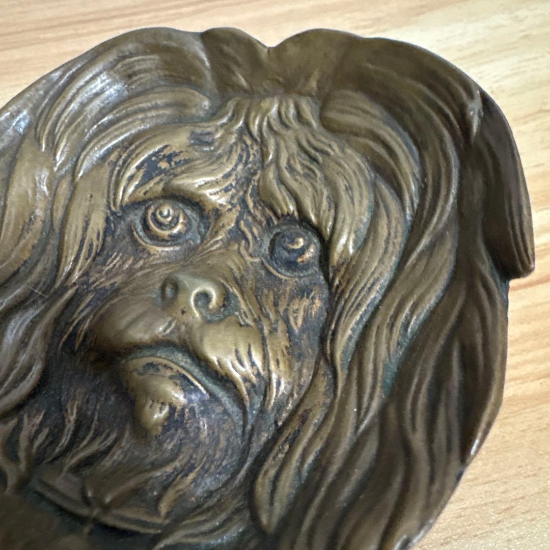 犬の顔 トレイ　海外アンティーク雑貨