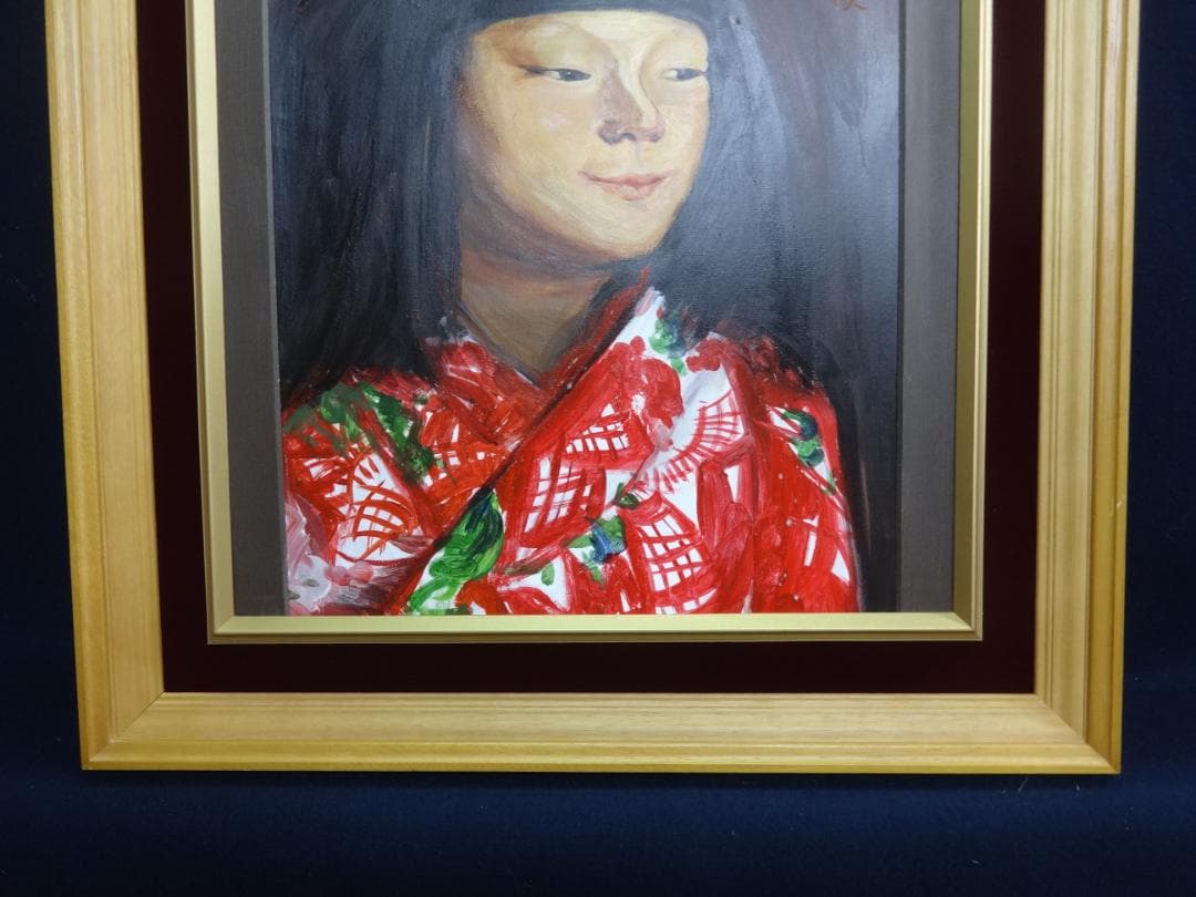 岸田劉生 麗子微笑 1923年頃　肉筆油彩画　紙本著色・額装