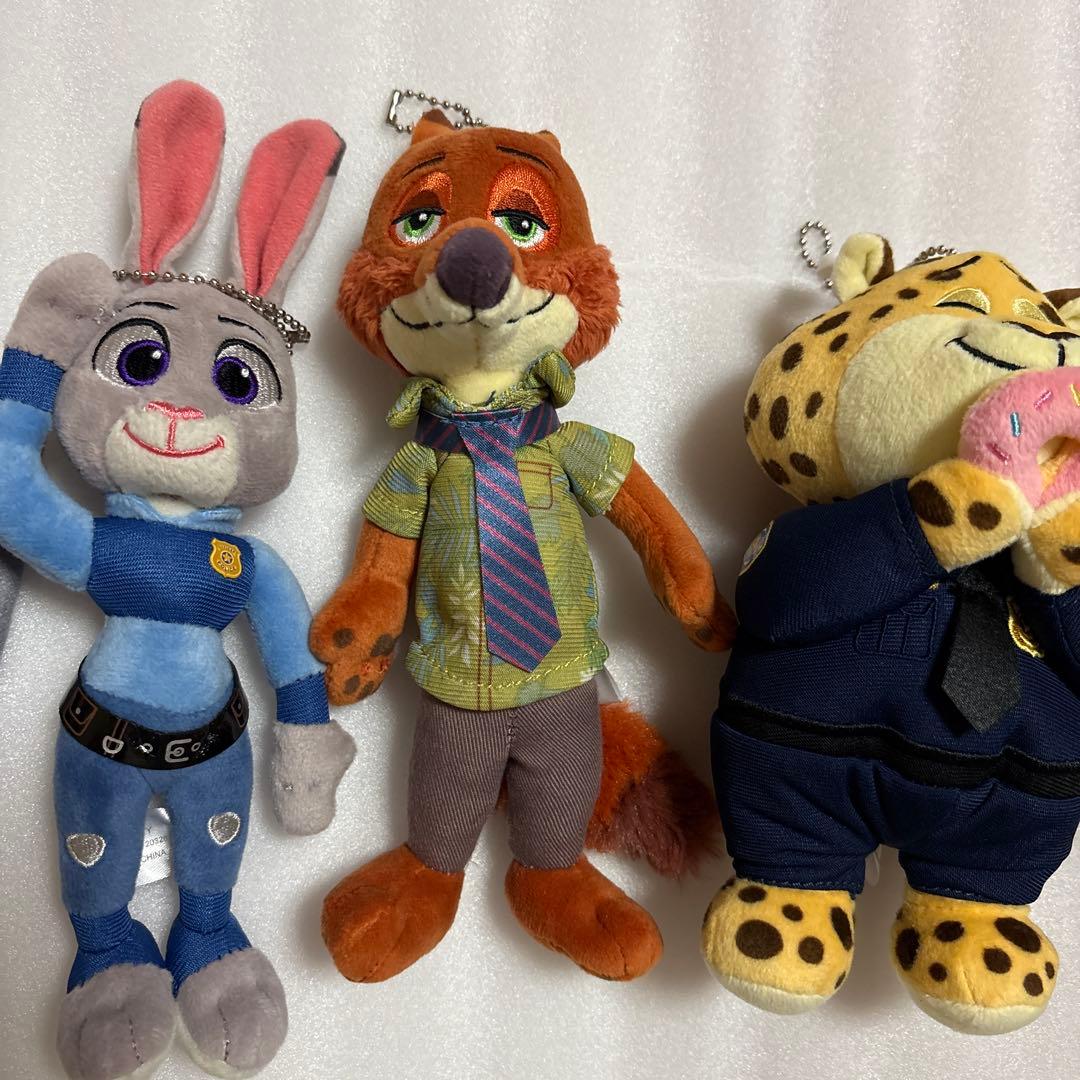 ズートピア　ぬいぐるみ　ニック　ジュディ　フィニック　クロウハウザー　フラッシュ