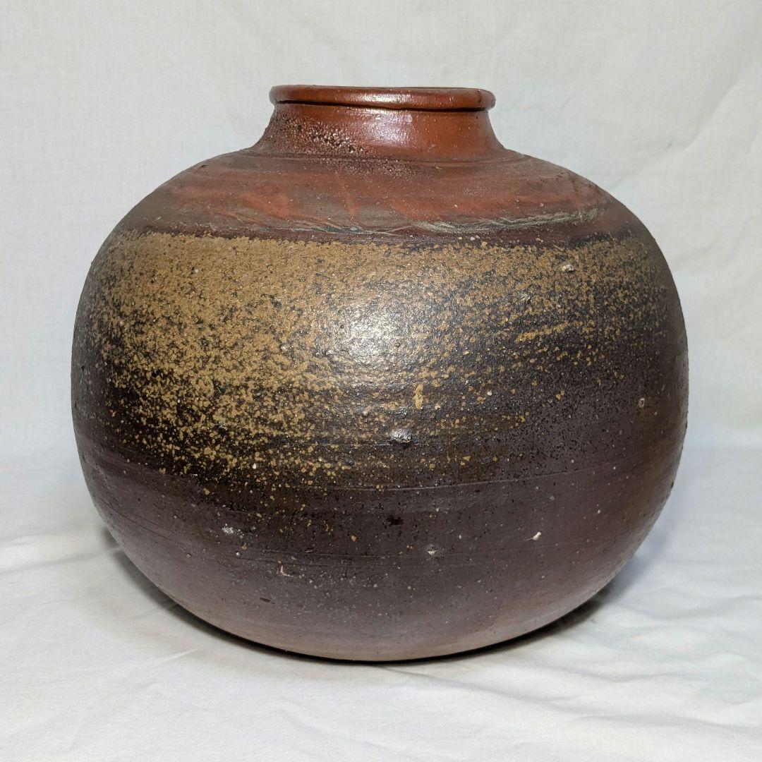 伝統工芸士 西川政美 備前焼 壷 壺花瓶 花器 フラワーベース つぼ 花入 置物