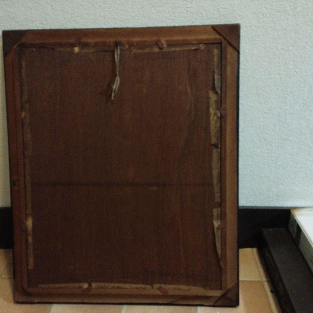 バラ刺繍　額縁