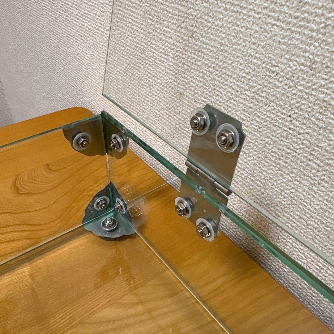 アンティーク風ガラスケース2段！雑貨などのディスプレイに！【C.D】