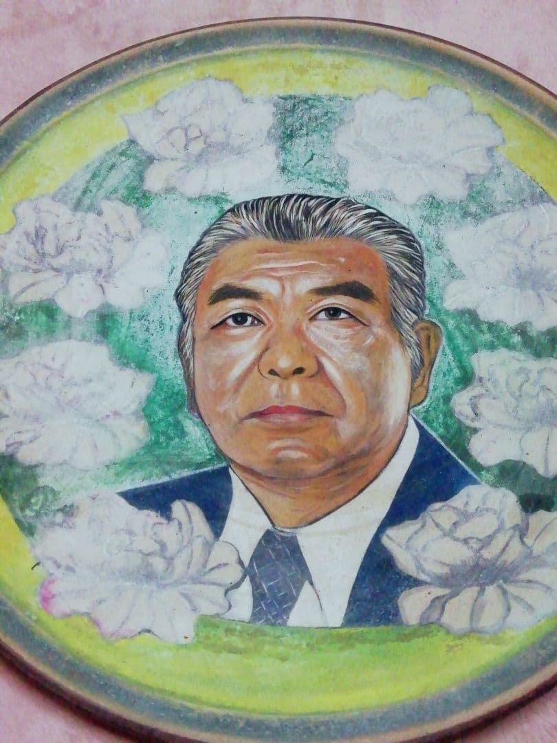 中国陶芸中国の有名 人物画 陶器 直径約43cm大飾り皿