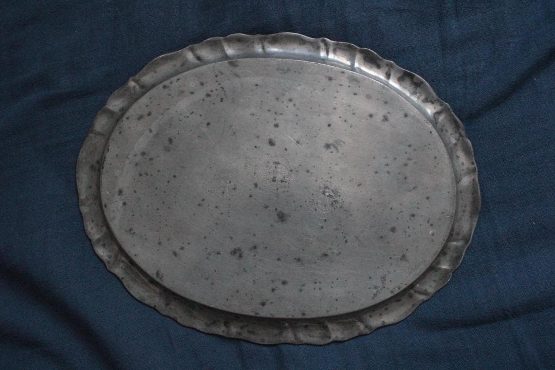 エタンオーバルプレート/フランスアンティークアクセサリートレイ