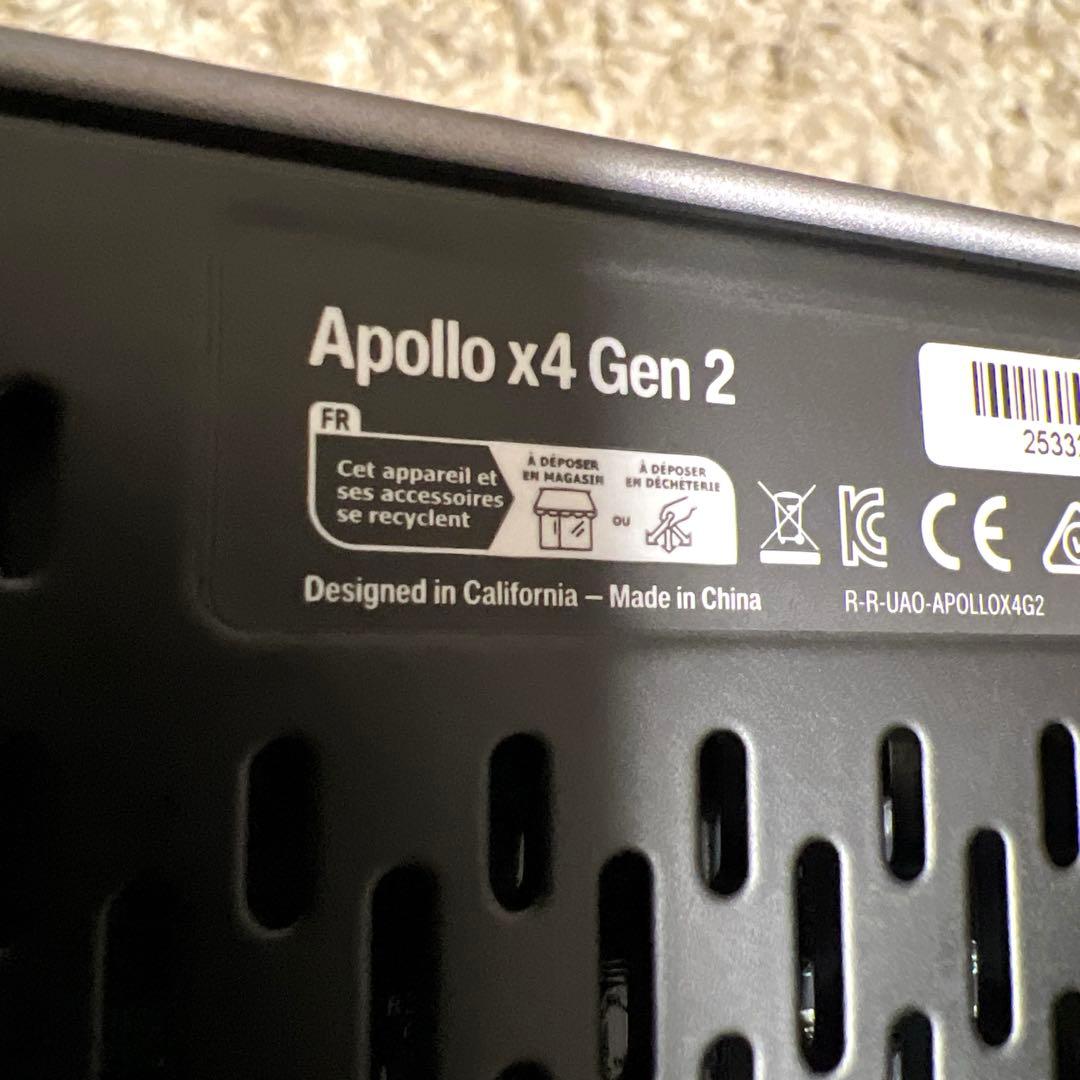 【美品！】UNIVERSAL AUDIO apollo X4 gen2