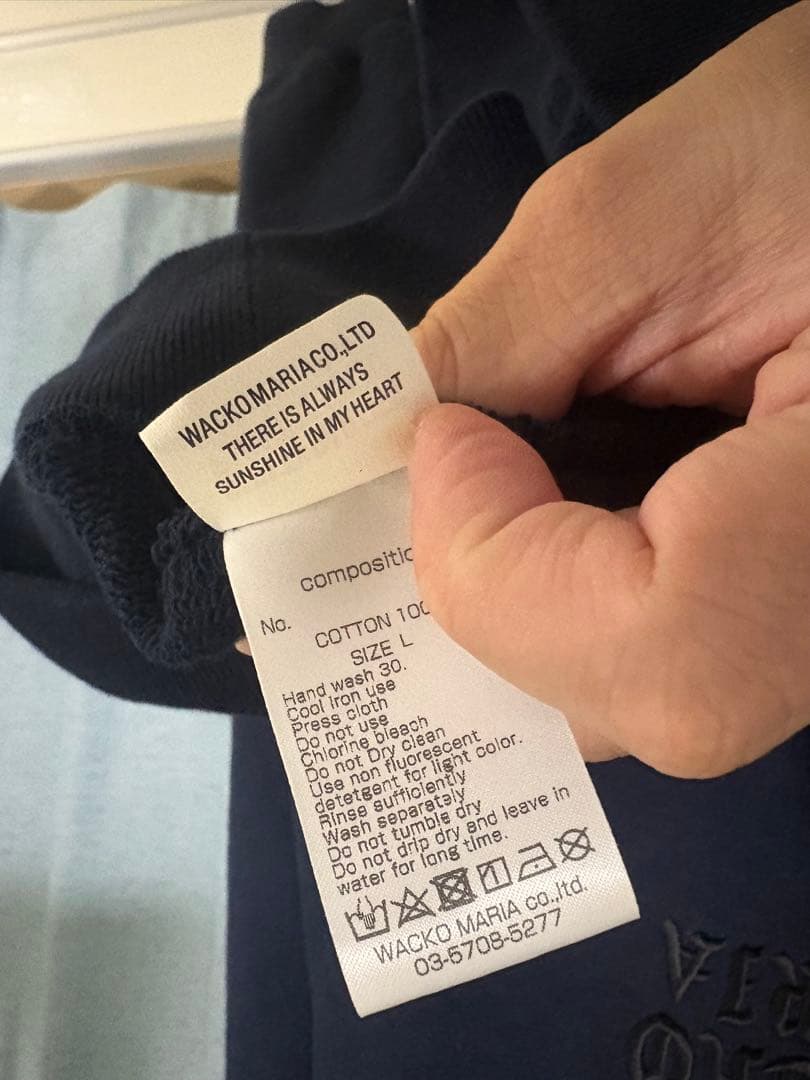 WACKO MARIA ダークネイビー パーカー ワコマリア Lサイズ 美品