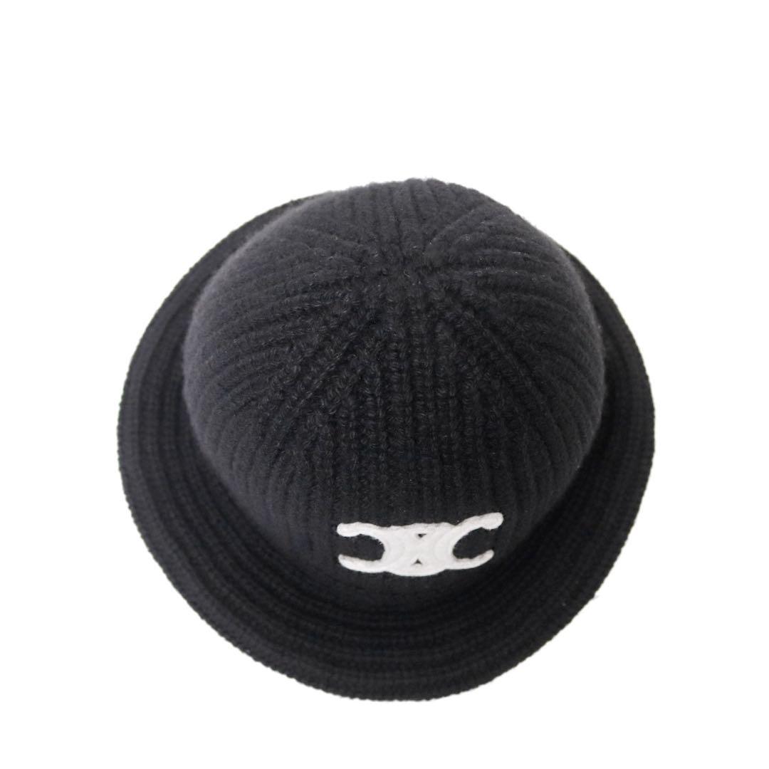 【新品同様】セリーヌ トリオンフ クロシェ バケットハット ニット帽 ビーニー