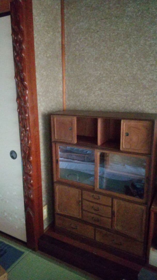 【くまねこ様へ　東京から発送】茶箪笥 飾り棚 和家具 昭和レトロ 食器棚