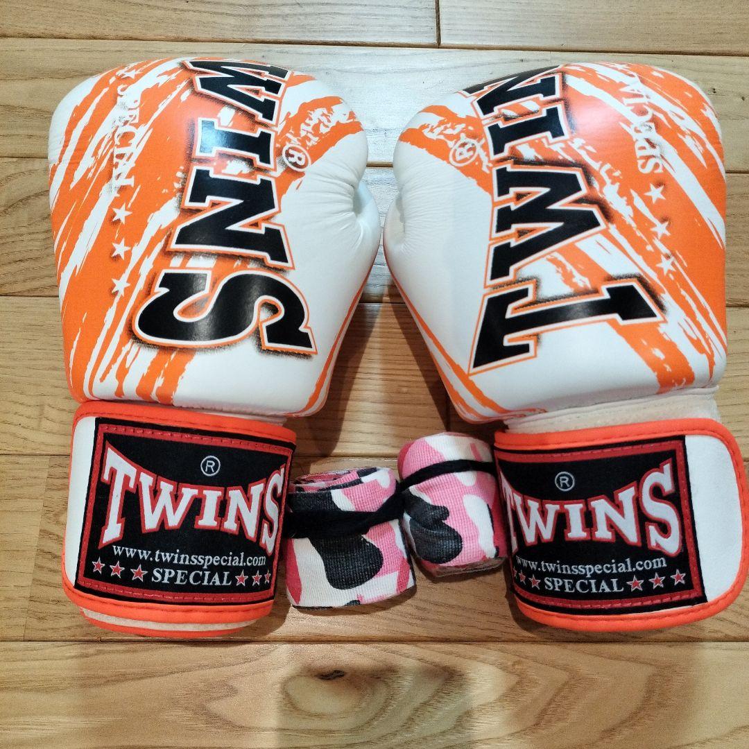 TWINS ボクシンググローブ 8oz オレンジ