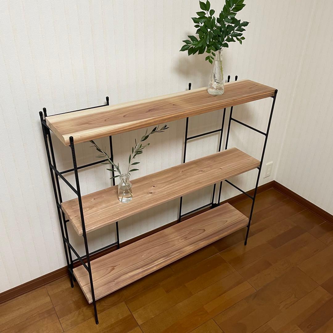 新商品‼️手作りアイアン家具 折り畳みラック 西海岸インテリア 4段