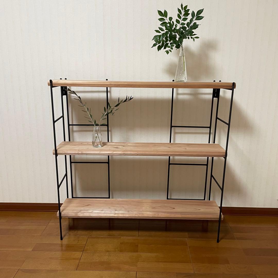 新商品‼️手作りアイアン家具 折り畳みラック 西海岸インテリア 4段