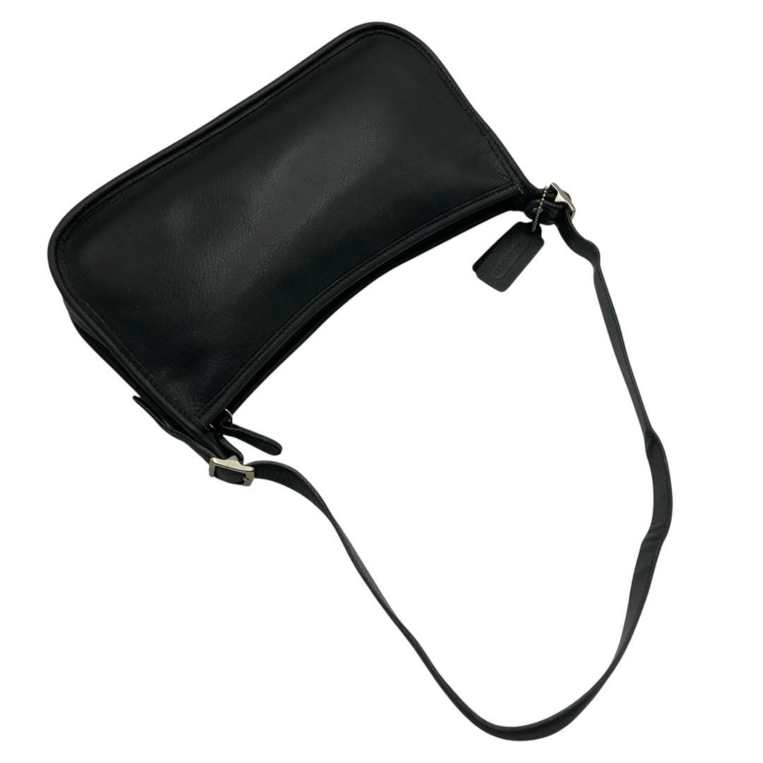 【美品・希少】OLD COACHオールドコーチ　ショルダーバッグ　ブラックレザー