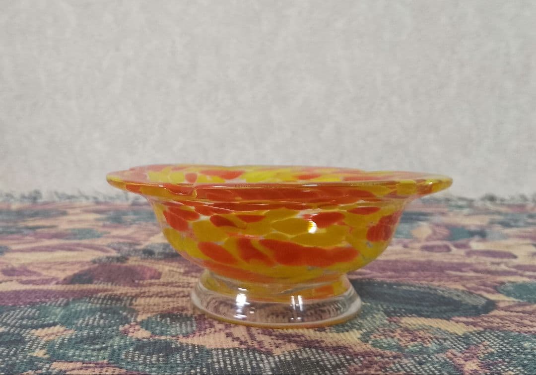 明治後期～大正  五輪花色吹雪文小鉢 氷コップ