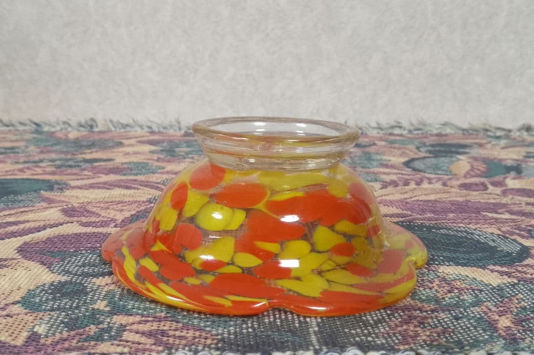 明治後期～大正  五輪花色吹雪文小鉢 氷コップ