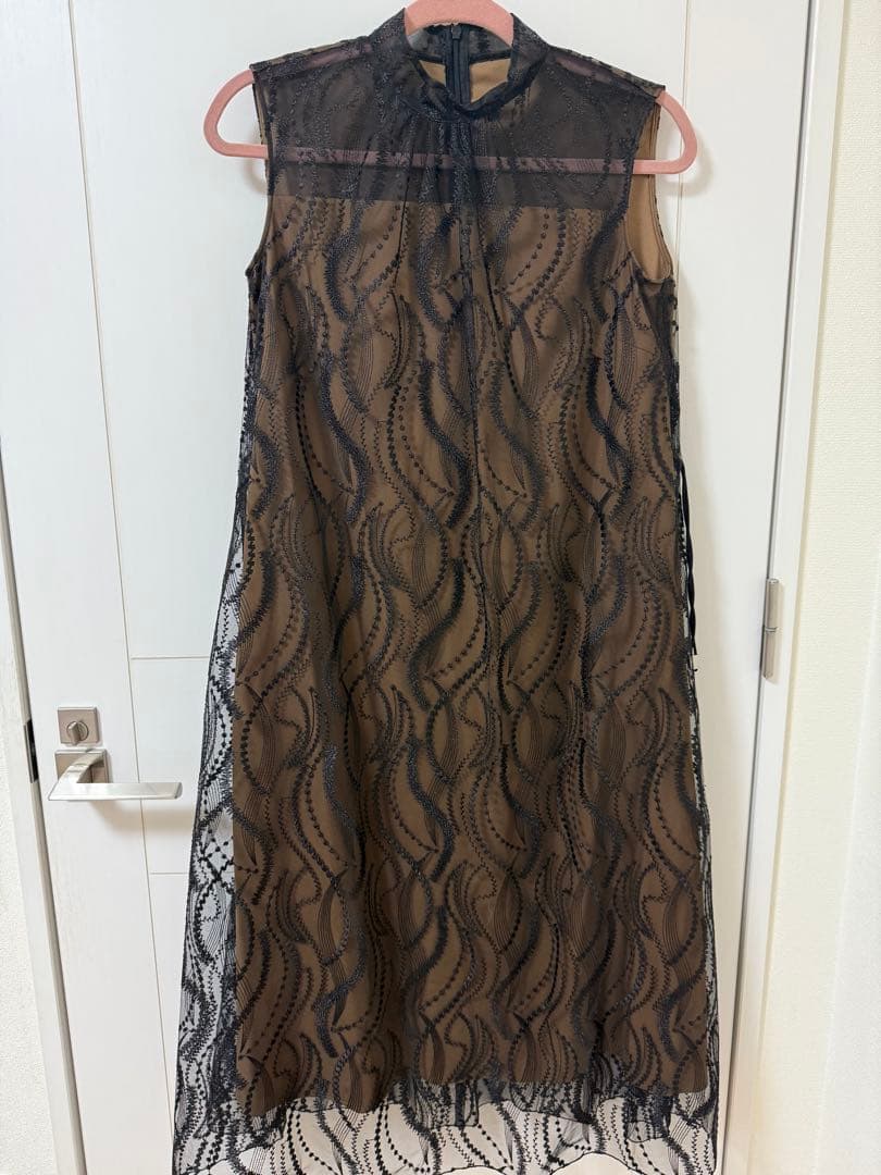 アナイ サイズ38 ホリデーコレクション　ラメチュールスタンド ワンピース