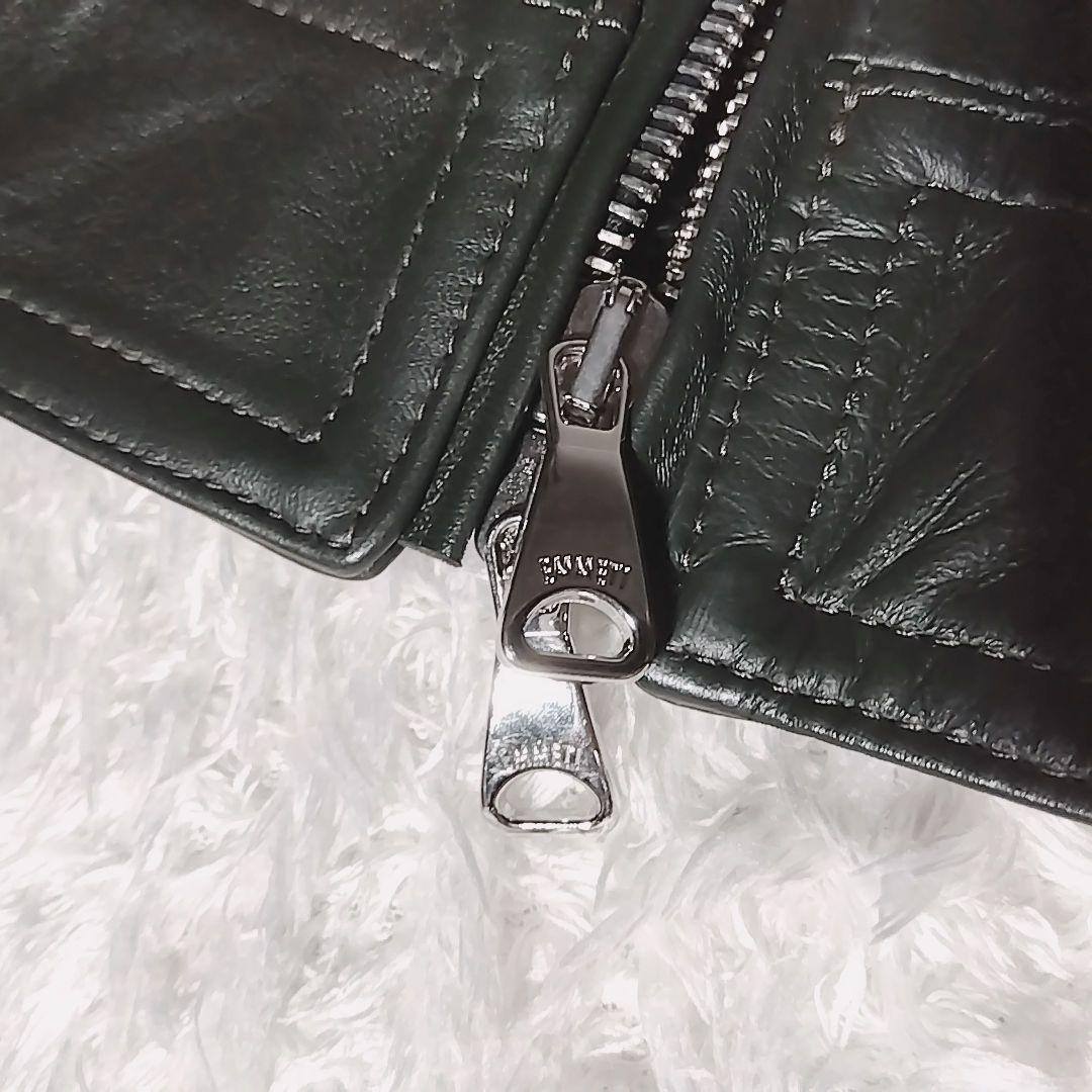 【タグ付 極美品 希少色】エンメティ　JURI　シングルライダースジャケット