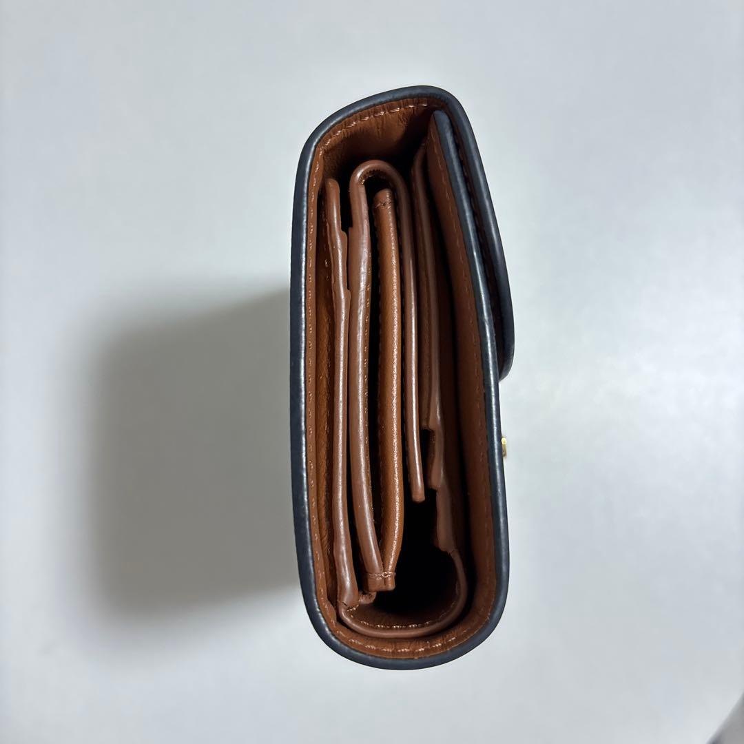 セリーヌ 三つ折り財布 総柄 トリオンフ スモールフラップウォレット 黒