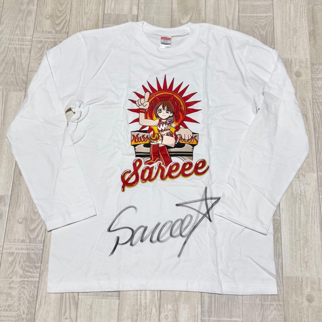 Sareee サリー　プロレス　直筆サイン　ロングTシャツ　 XL 白