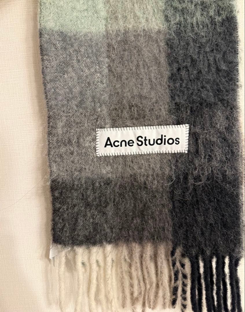 Acne Studios チェック柄マフラー 250cm x 28cm