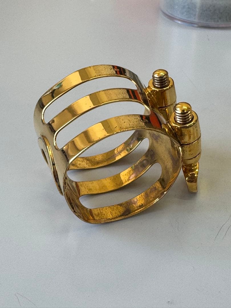 Woodstone アルトサックス用 金メッキ リガチャー セルマー