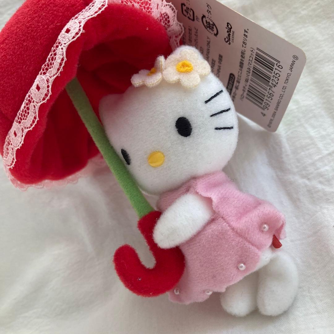 サンリオ　ハローキティ　信州限定　マスコット　2004年　赤りんごパラソル　レア