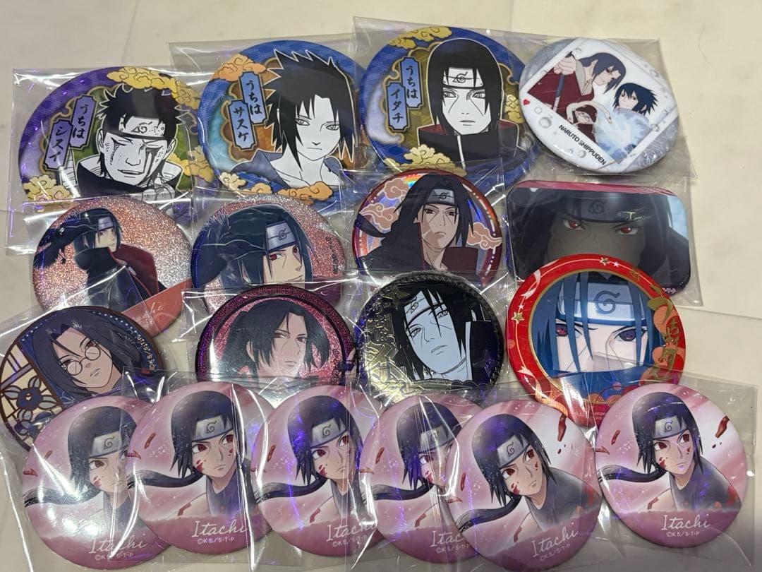 NARUTO うちはサスケ うちはイタチ うちはシスイ缶バッジ まとめ売り