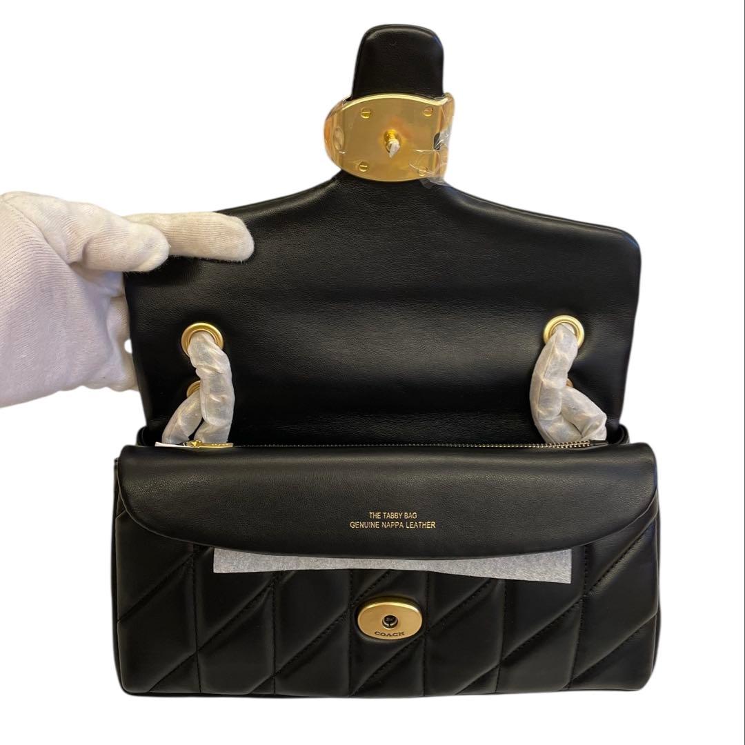 【新品】COACH/コーチ/タビー/キルティング/ショルダーバッグ/黒/2way