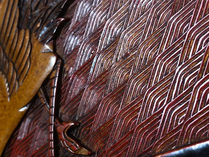 骨董品寿雲刀漆器茶櫃 角丸四角箱