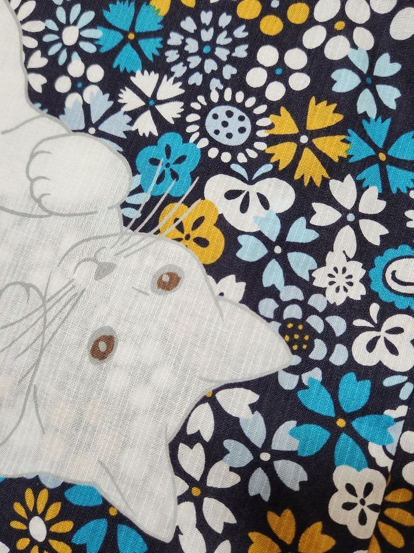 ★猫柄★猫とお花の浴衣 レディース フリーサイズ