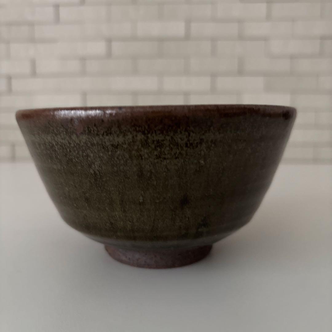 【新品未使用】抹茶茶碗　田沼春ニ作　南山窯　瀬戸焼　御題茶碗　共箱　ウコン布あり