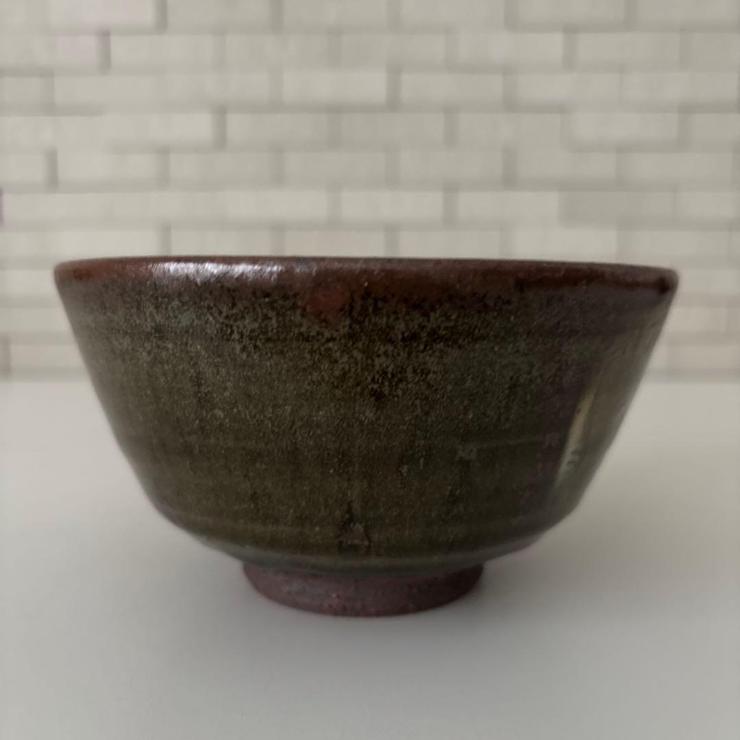 【新品未使用】抹茶茶碗　田沼春ニ作　南山窯　瀬戸焼　御題茶碗　共箱　ウコン布あり