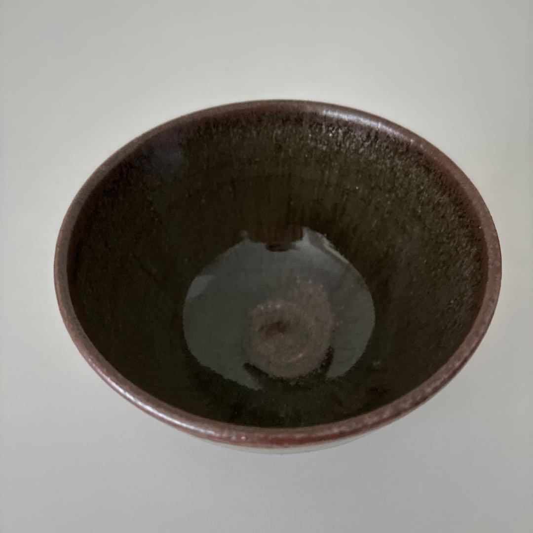 【新品未使用】抹茶茶碗　田沼春ニ作　南山窯　瀬戸焼　御題茶碗　共箱　ウコン布あり